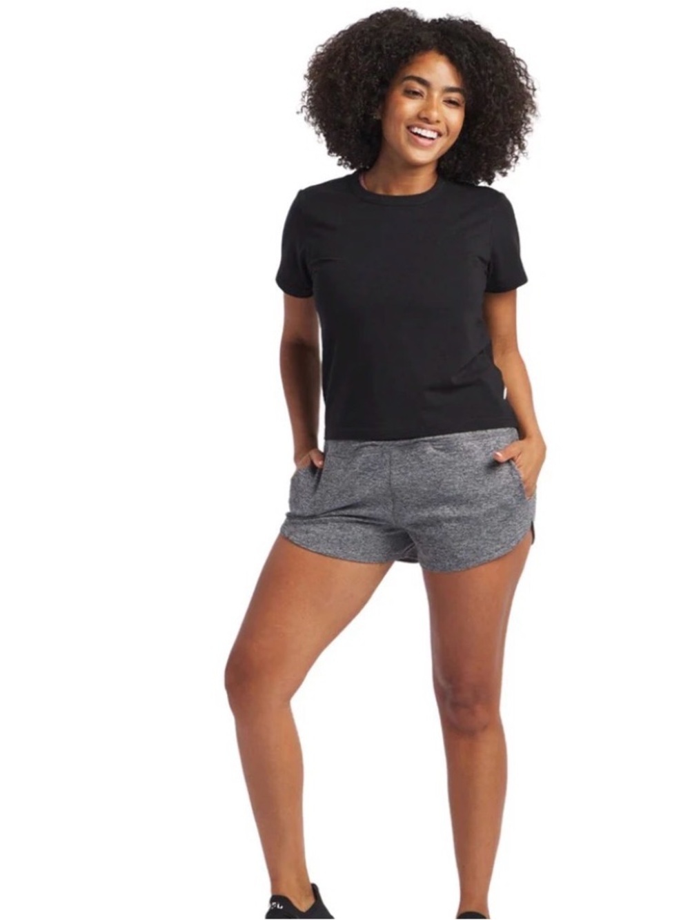 Feat Flow Tech Roam 2" Short Heather Gray Women's Size Small - Picture 10 of 10